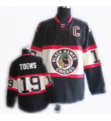 RBK Chicago Blackhawks New Third jerseys #19 TOEWS black