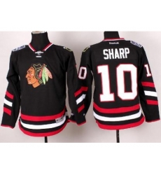 Youth Chicago Blackhawks 10 Patrick Sharp Black 2014 Stadium Series Jersey