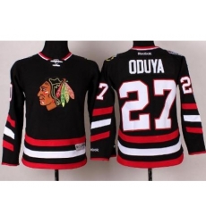 Youth Chicago Blackhawks 27 Johnny Oduya Black 2014 Stadium Series Jersey