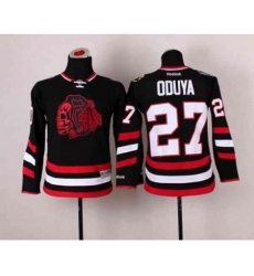 youth nhl jerseys chicago blackhawks #27 oduya black[the skeleton head][oduya]