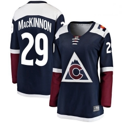 Avalanche 29 Nathan MacKinnon Navy Alternate Women Adidas Jersey