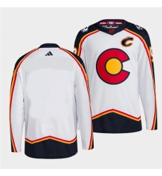 Women Colorado Avalanche Blank 2022 23 White Reverse Retro Stitched Jersey