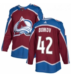 Youth Adidas Colorado Avalanche 42 Sergei Boikov Premier Burgundy Red Home NHL Jersey 