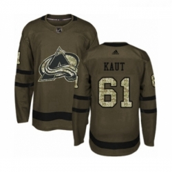 Youth Adidas Colorado Avalanche 61 Martin Kaut Premier Green Salute to Service NHL Jersey 