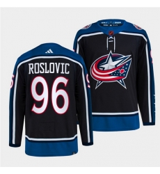 Men Columbus Blue Jackets 96 Jack Roslovic Navy 2022 Reverse Retro Stitched Jersey