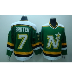 Dalls Stars 7 Broten Green Jerseys CCM