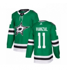 Mens Adidas Dallas Stars 11 Martin Hanzal Premier Green Home NHL Jersey 