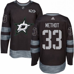 Mens Adidas Dallas Stars 33 Marc Methot Premier Black 1917 2017 100th Anniversary NHL Jersey 