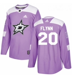 Youth Adidas Dallas Stars 20 Brian Flynn Authentic Purple Fights Cancer Practice NHL Jersey 