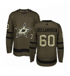 Youth Adidas Dallas Stars 60 Ty Dellandrea Premier Green Salute to Service NHL Jersey 