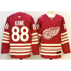 Men Detroit Red Wings 88 Patrick Kane Red 2025 26 Centennial Premium Stitched Hockey Jersey