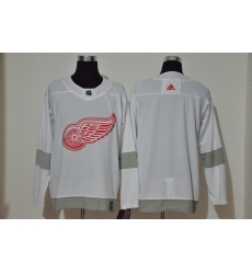 Men Detroit Red Wings Blank White 2020 21 Reverse Retro Adidas Jersey