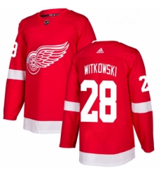 Youth Adidas Detroit Red Wings 28 Luke Witkowski Premier Red Home NHL Jersey 