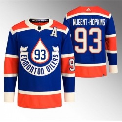 Men Edmonton Oilers 93 Ryan Nugent Hopkins 2023 Royal Heritage Classic Primegreen Stitched Jersey