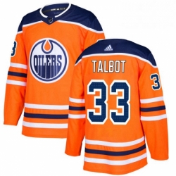 Mens Adidas Edmonton Oilers 33 Cam Talbot Premier Orange Home NHL Jersey 