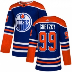 Youth Adidas Edmonton Oilers 99 Wayne Gretzky Authentic Royal Blue Alternate NHL Jersey 