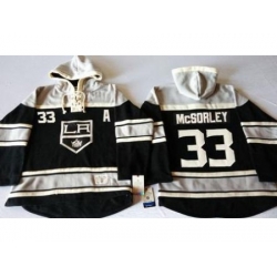 Los Angeles Kings #33 Marty Mcsorley Black Sawyer Hooded Sweatshirt Stitched NHL Jersey