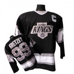 Los Angeles Kings #99 GRETZKY CCM C Patch Black jersey