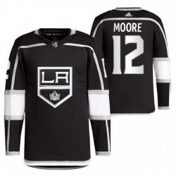 Men Los Angeles Kings 12 Trevor Moore Black Stitched Jersey