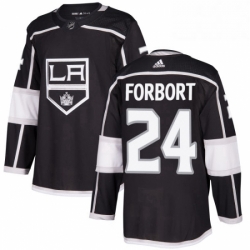 Mens Adidas Los Angeles Kings 24 Derek Forbort Authentic Black Home NHL Jersey 