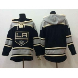 nhl jerseys los angeles kings blank black-white[pullover hooded sweatshirt]