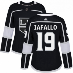 Womens Adidas Los Angeles Kings 19 Alex Iafallo Authentic Black Home NHL Jersey 