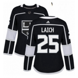 Womens Adidas Los Angeles Kings 25 Brooks Laich Authentic Black Home NHL Jersey 