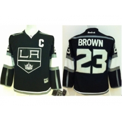 Kids Los Angeles Kings 23 Dustin Brown Black NHL Jerseys