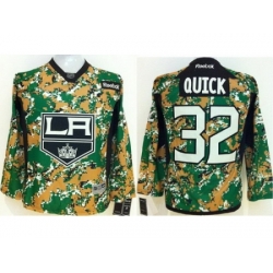 Kids Los Angeles Kings 32 Jonathan Quick Camo NHL Jerseys