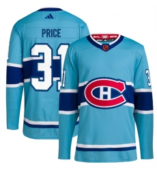 Men Montreal Canadiens 31 Carey Price 2022 23 Reverse Retro Stitched Jersey