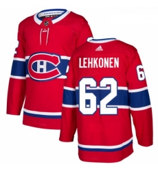 Youth Adidas Montreal Canadiens 62 Artturi Lehkonen Premier Red Home NHL Jersey 