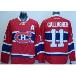 Women Montreal Canadiens #11 Brendan Gallagher Red Home Stitched NHL Jersey