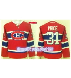 Women Montreal Canadiens #31 Carey Price Red CH Stitched NHL Jersey