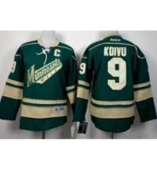 Youth Minnesota Wild 9 Mikko Koivu Green NHL Jerseys