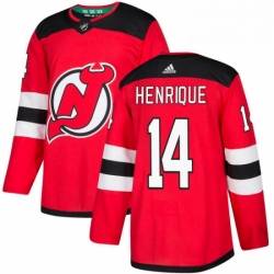 Mens Adidas New Jersey Devils 14 Adam Henrique Authentic Red Home NHL Jersey 