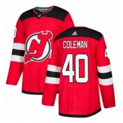 Mens Adidas New Jersey Devils 40 Blake Coleman Premier Red Home NHL Jersey 