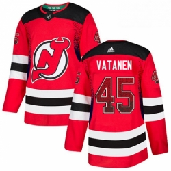 Mens Adidas New Jersey Devils 45 Sami Vatanen Authentic Red Drift Fashion NHL Jersey 