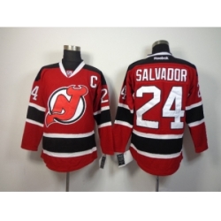 NHL New Jersey Devils #24 Bryce Salvador Red Stitched Jerseys