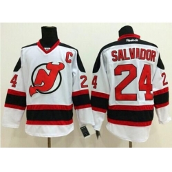 New Jersey Devils #24 Bryce Salvador White Stitched NHL Jersey