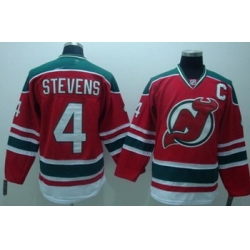 New Jersey Devils 4 STEVENS Red Jersey C patch