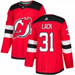 Youth Adidas New Jersey Devils 31 Eddie Lack Authentic Red Home NHL Jersey 