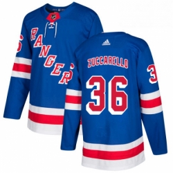 Mens Adidas New York Rangers 36 Mats Zuccarello Authentic Royal Blue Home NHL Jersey 