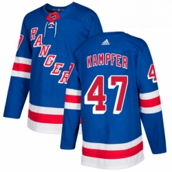 Mens Adidas New York Rangers 47 Steven Kampfer Premier Royal Blue Home NHL Jersey 