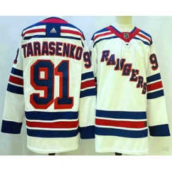 Men's New York Rangers #91 Vladimir Tarasenko White Stitched NHL Jersey