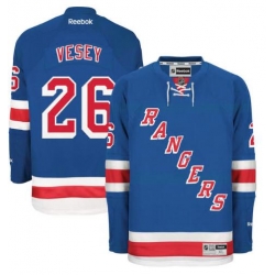 Mens New York Rangers Jimmy Vesey Reebok Blue Home Premier Player Jersey