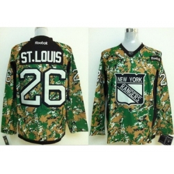 New York Rangers 26 Martin St. Louis Camo NHL Jerseys