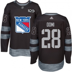 Rangers #28 Tie Domi Black 1917 2017 100th Anniversary Stitched NHL Jersey