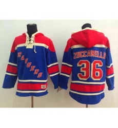 nhl jerseys new york rangers #36 zuccarello blue[pullover hooded sweatshirt]