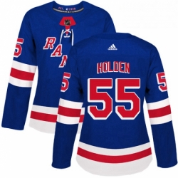 Womens Adidas New York Rangers 55 Nick Holden Premier Royal Blue Home NHL Jersey 