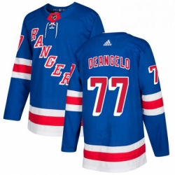 Youth Adidas New York Rangers 77 Anthony DeAngelo Authentic Royal Blue Home NHL Jersey 